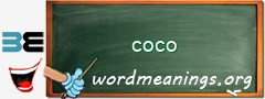 WordMeaning blackboard for coco